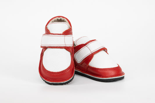 White/Red Barefoot Kids Boots