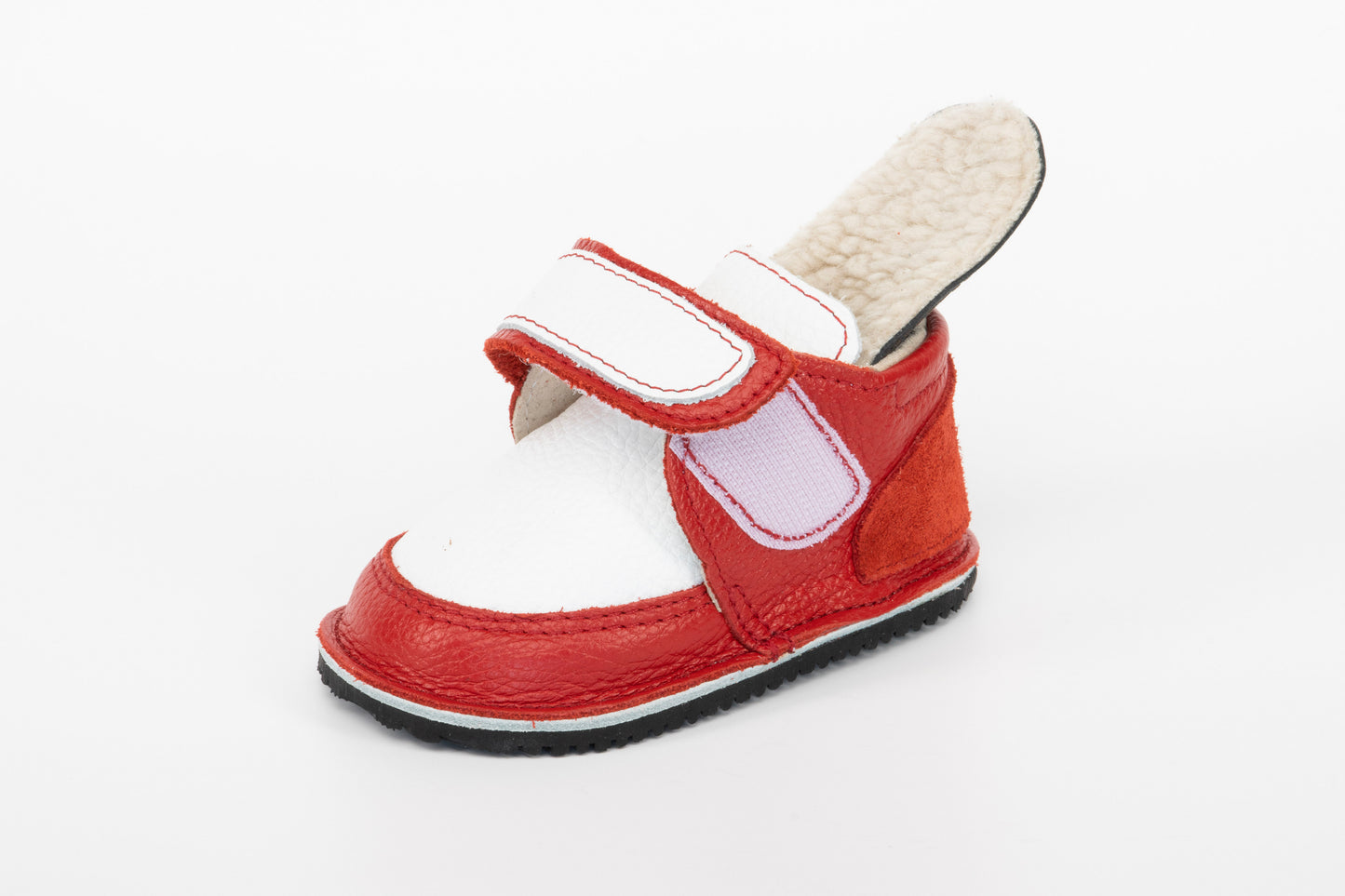 White/Red Barefoot Kids Boots