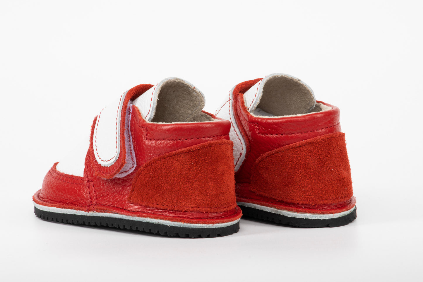 White/Red Barefoot Kids Boots