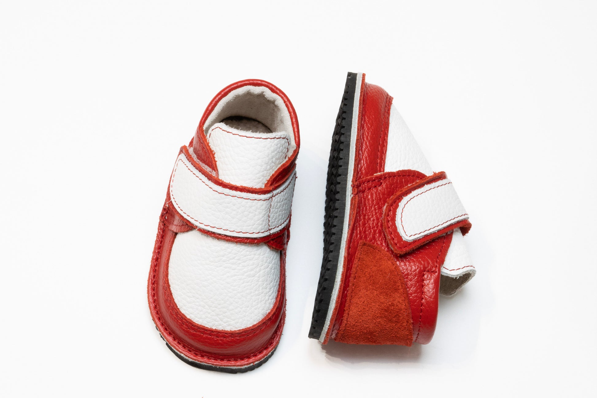 White/Red Barefoot Kids Boots