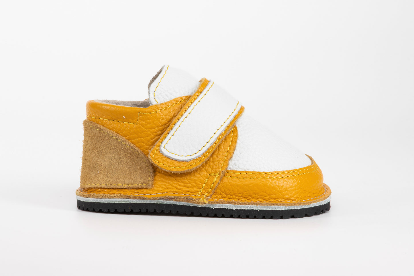 White/Yellow Barefoot Kids Boots