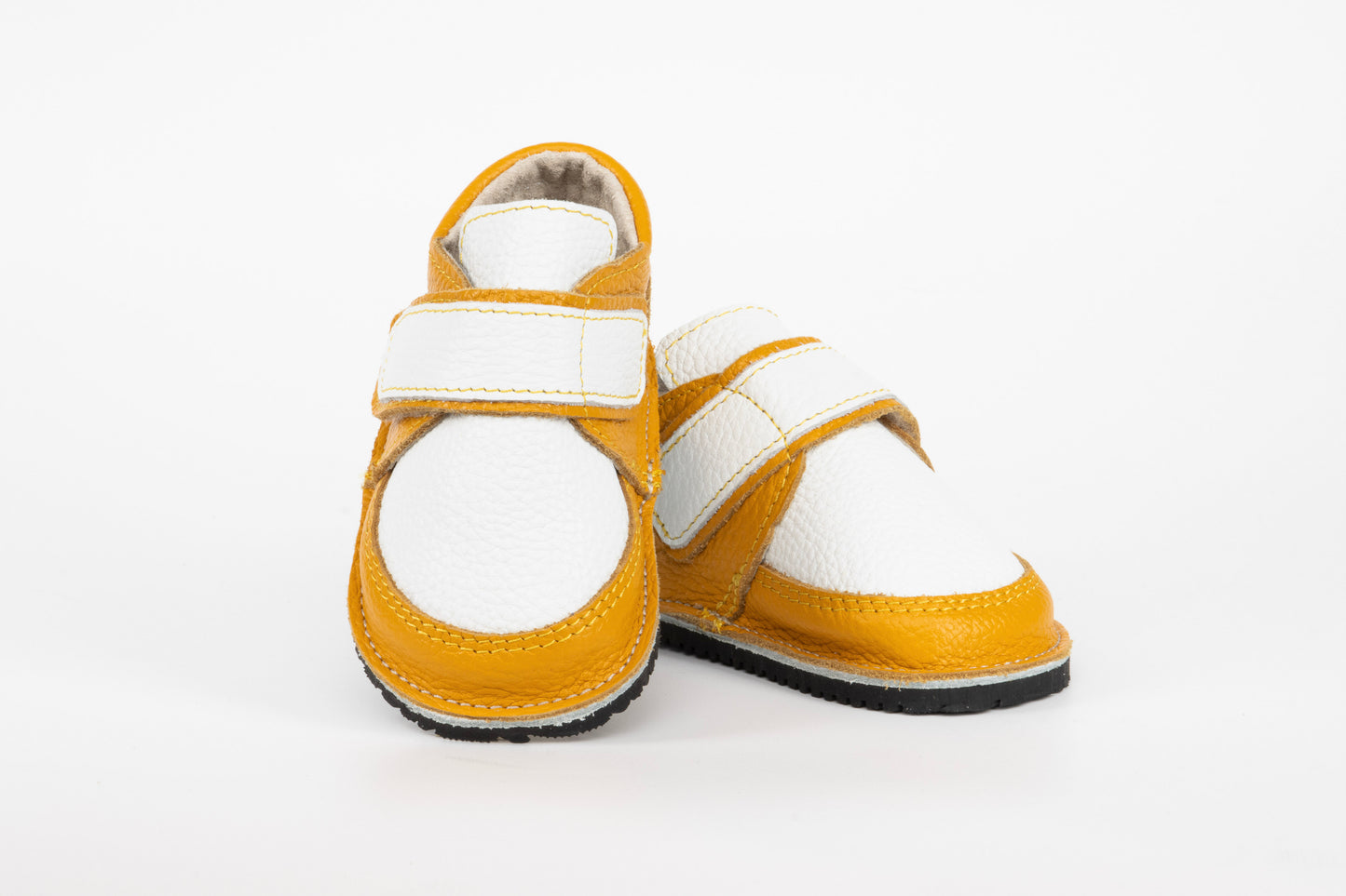 White/Yellow Barefoot Kids Boots