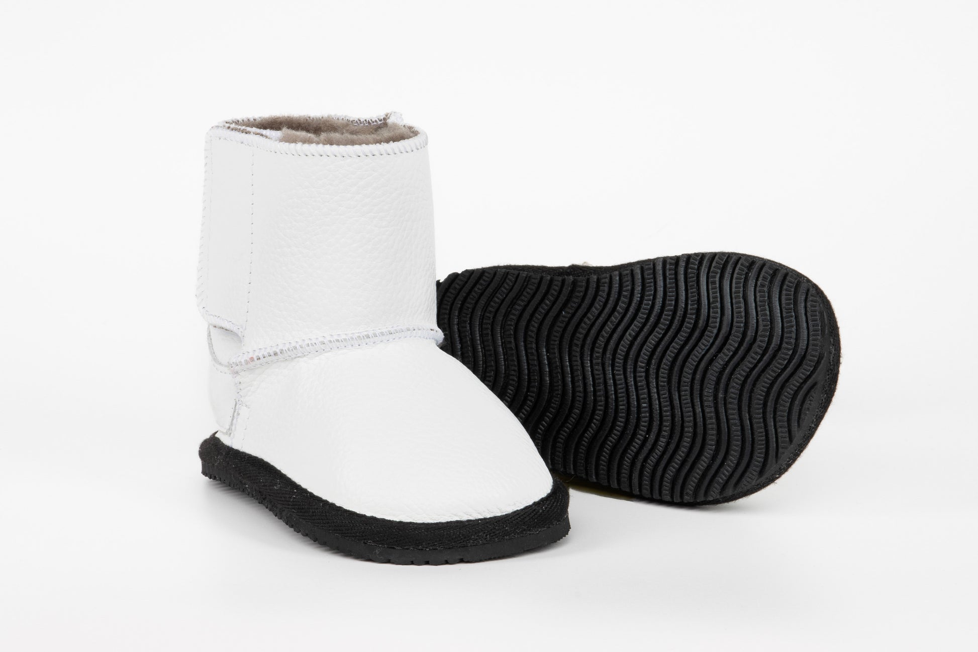 White Kids Winter Boots