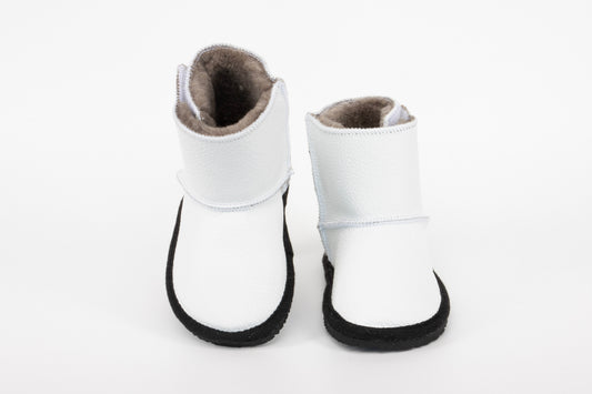 White Kids Winter Boots