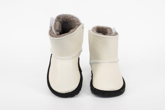 Cream Kids Winter Boots