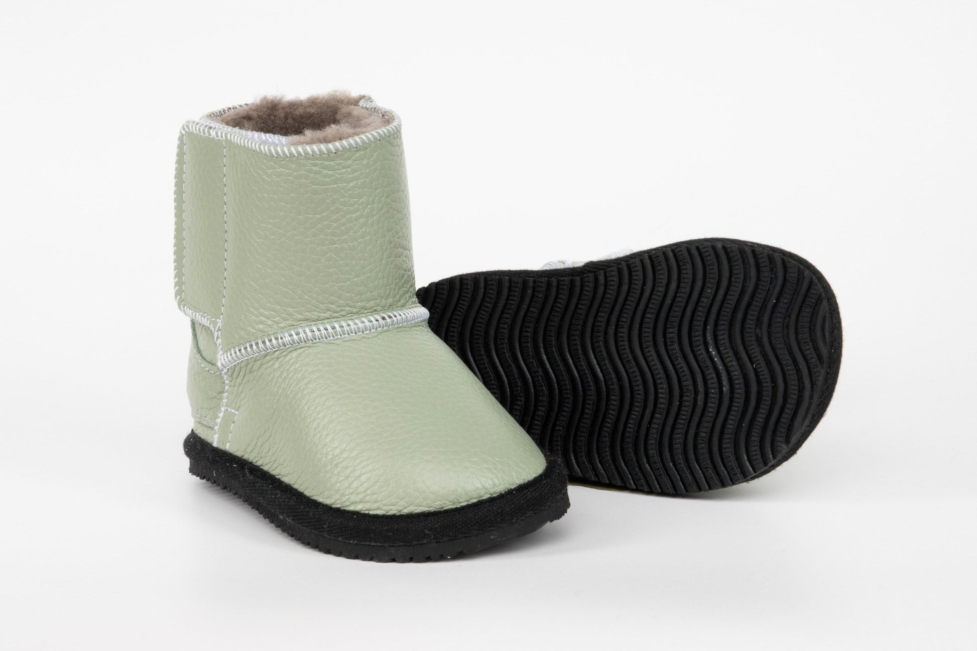 Green Kids Winter Boots